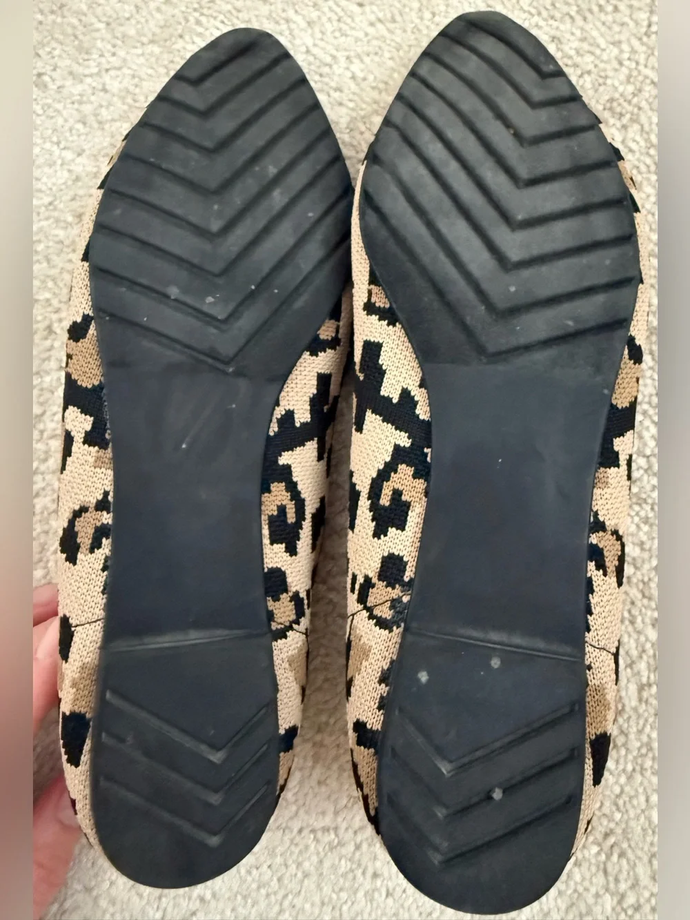 Joie Leopard‎ Print Knit Flats Pointed Toe Slip On Shoes Women’s size 9